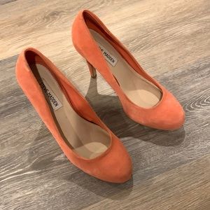 Steve Madden suede light pink 4 inch heels size 8.5